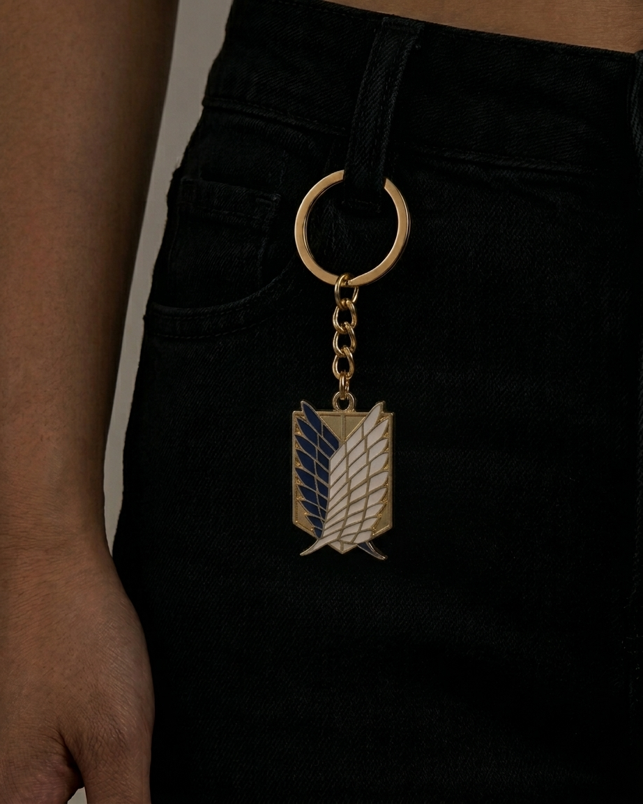 Wings of Freedom Keychain (Gold & Blue) – The Titan Series