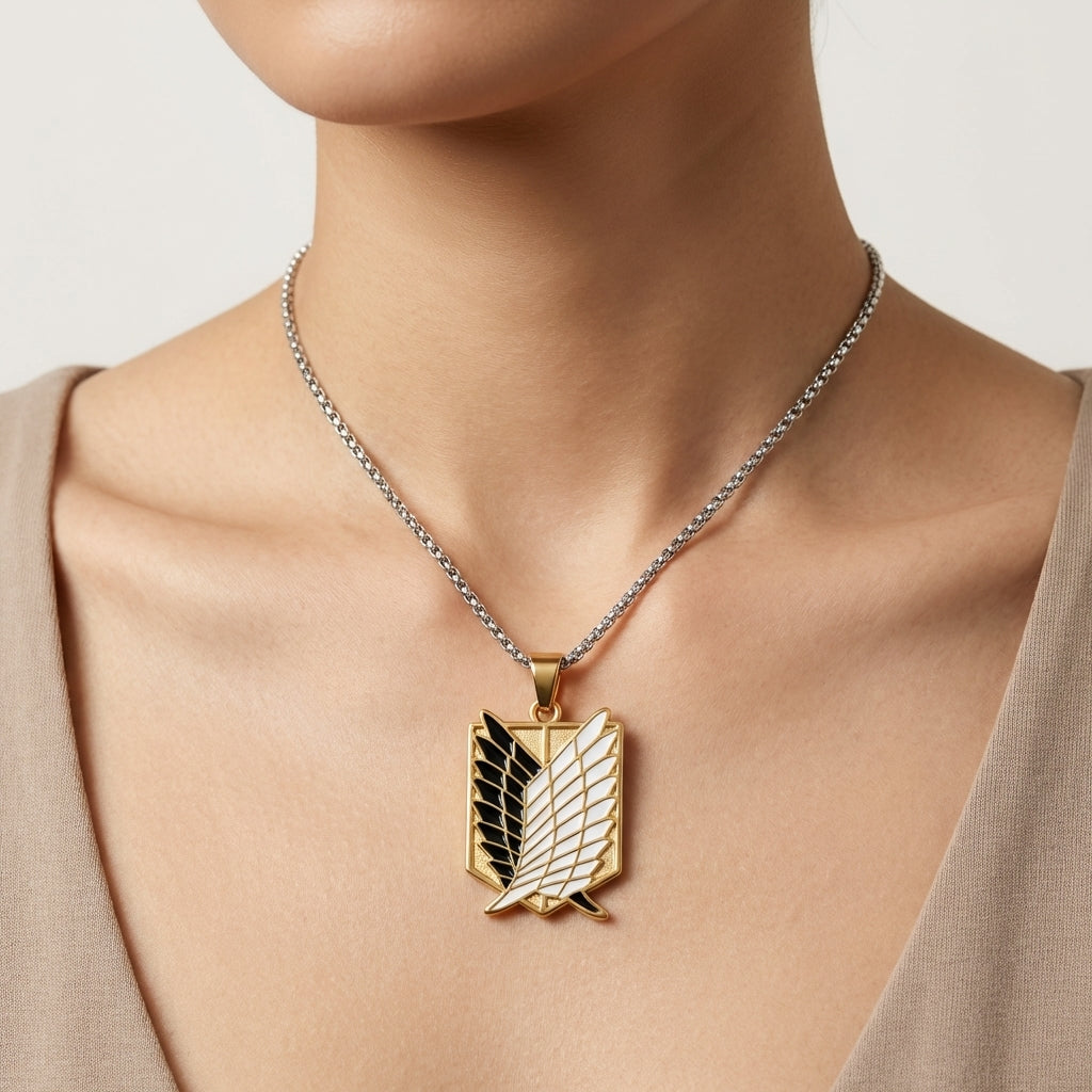 Wings of Freedom Necklace (Gold & Blue) – The Titan Series