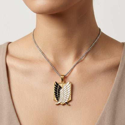 Wings of Freedom Necklace (Gold & Blue) – The Titan Series