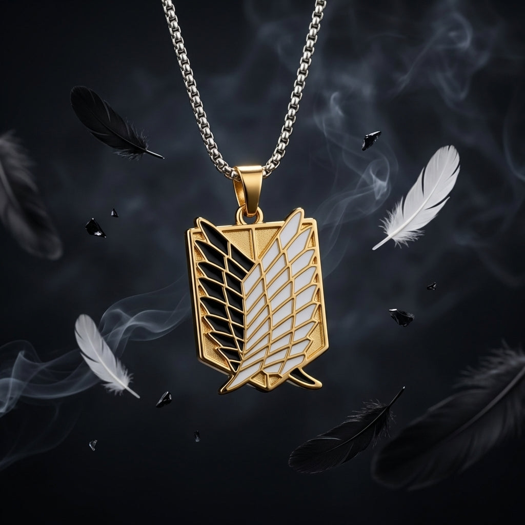 Wings of Freedom Necklace (Gold & Blue) – The Titan Series