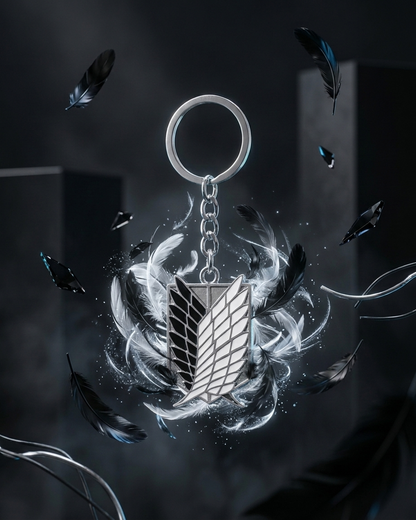 Wings of Freedom Keychain (Black & White) – The Titan Series