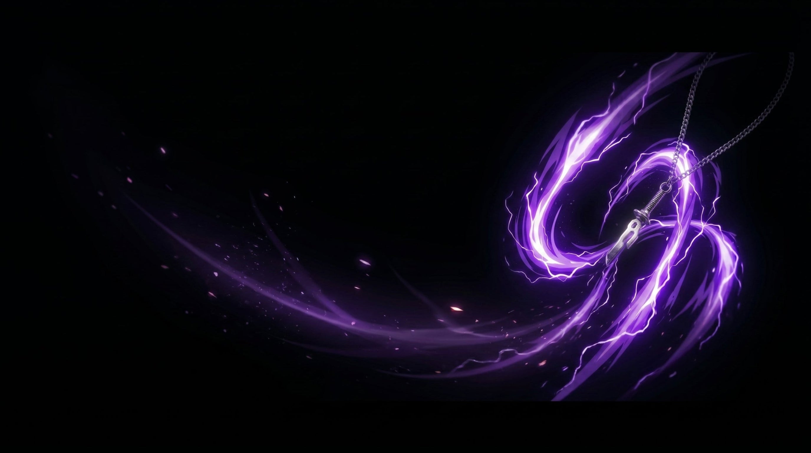 Purple energy or power effect on a dark background