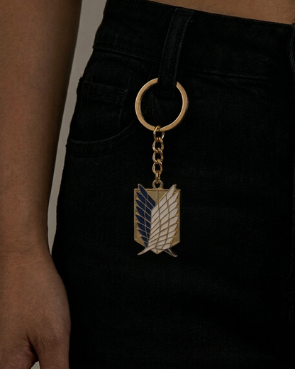 Wings of Freedom Keychain (Gold & Blue) – The Titan Series