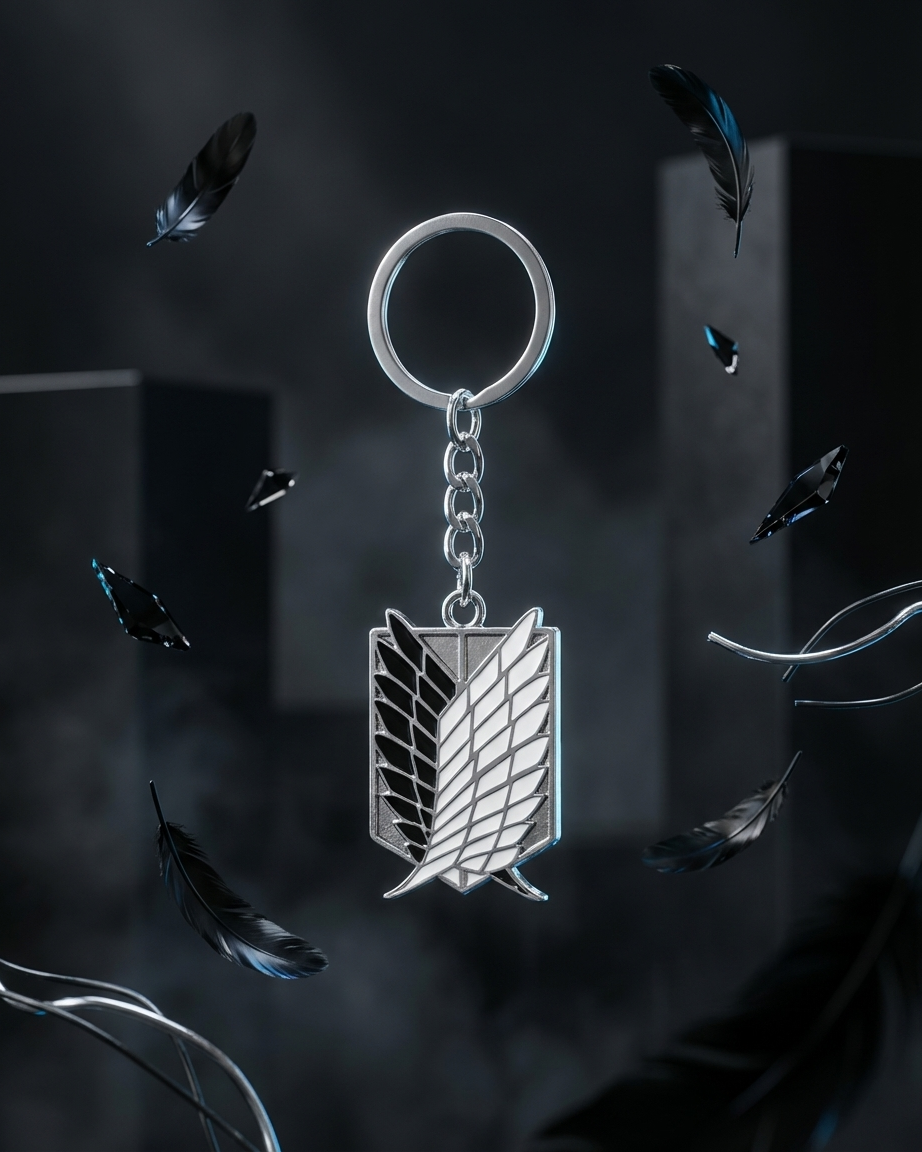 Wings of Freedom Keychain (Black & White) – The Titan Series