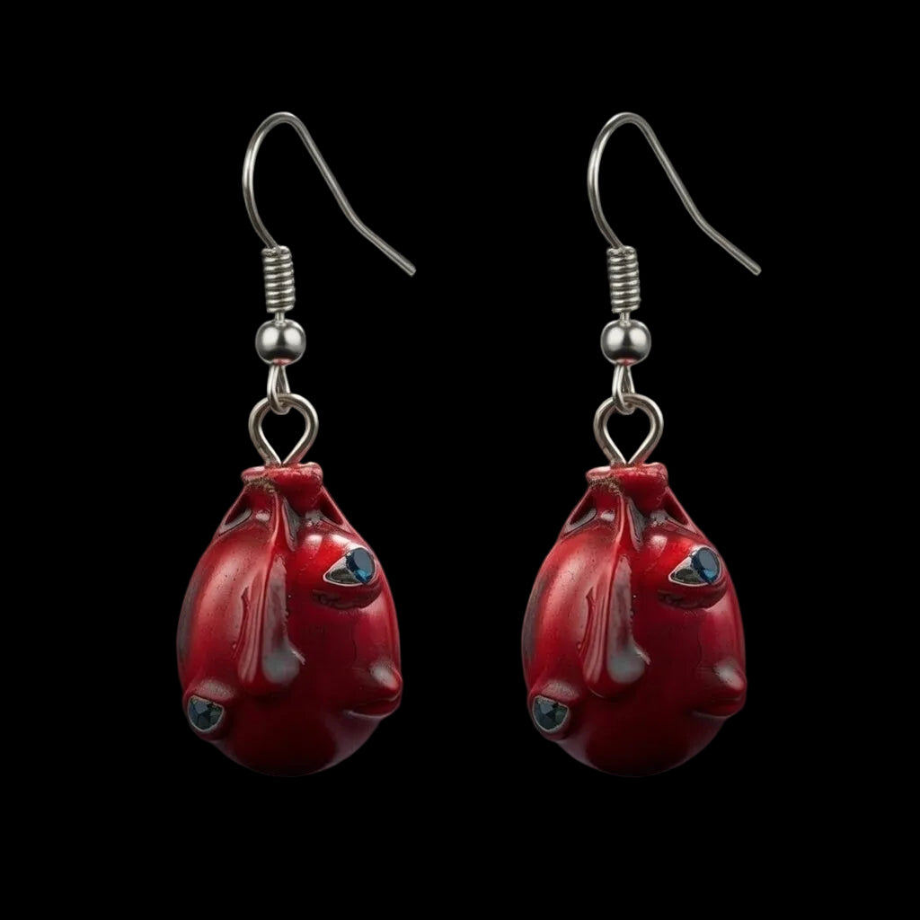 Cursed Sigil Drop Earrings – Black Swordsman Series