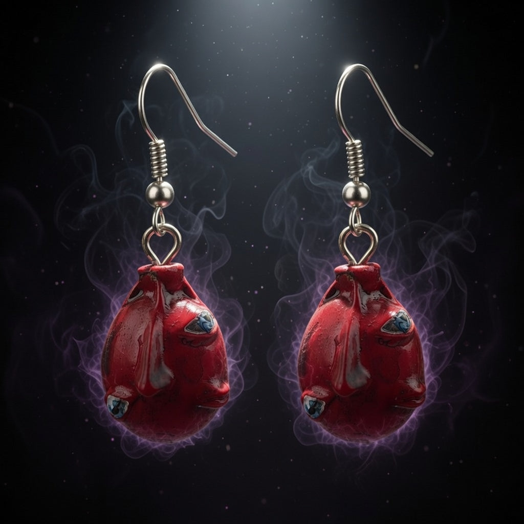 Cursed Sigil Drop Earrings – Black Swordsman Series