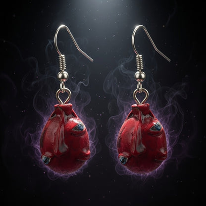 Cursed Sigil Drop Earrings – Black Swordsman Series