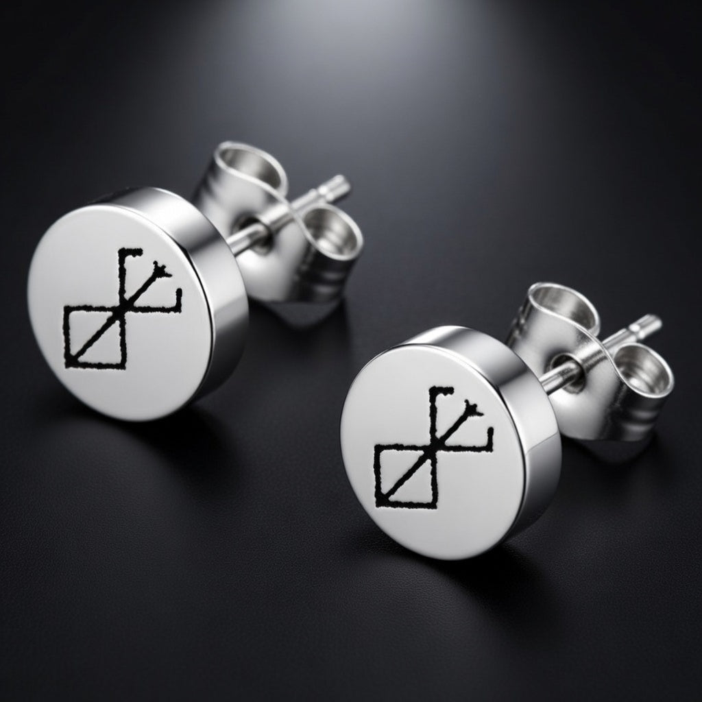 Struggler’s Mark Earrings – Black Swordsman Series