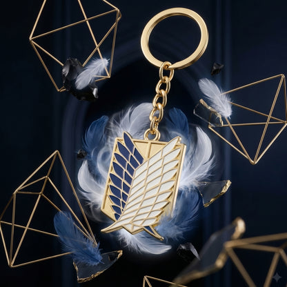 Wings of Freedom Keychain (Gold & Blue) – The Titan Series