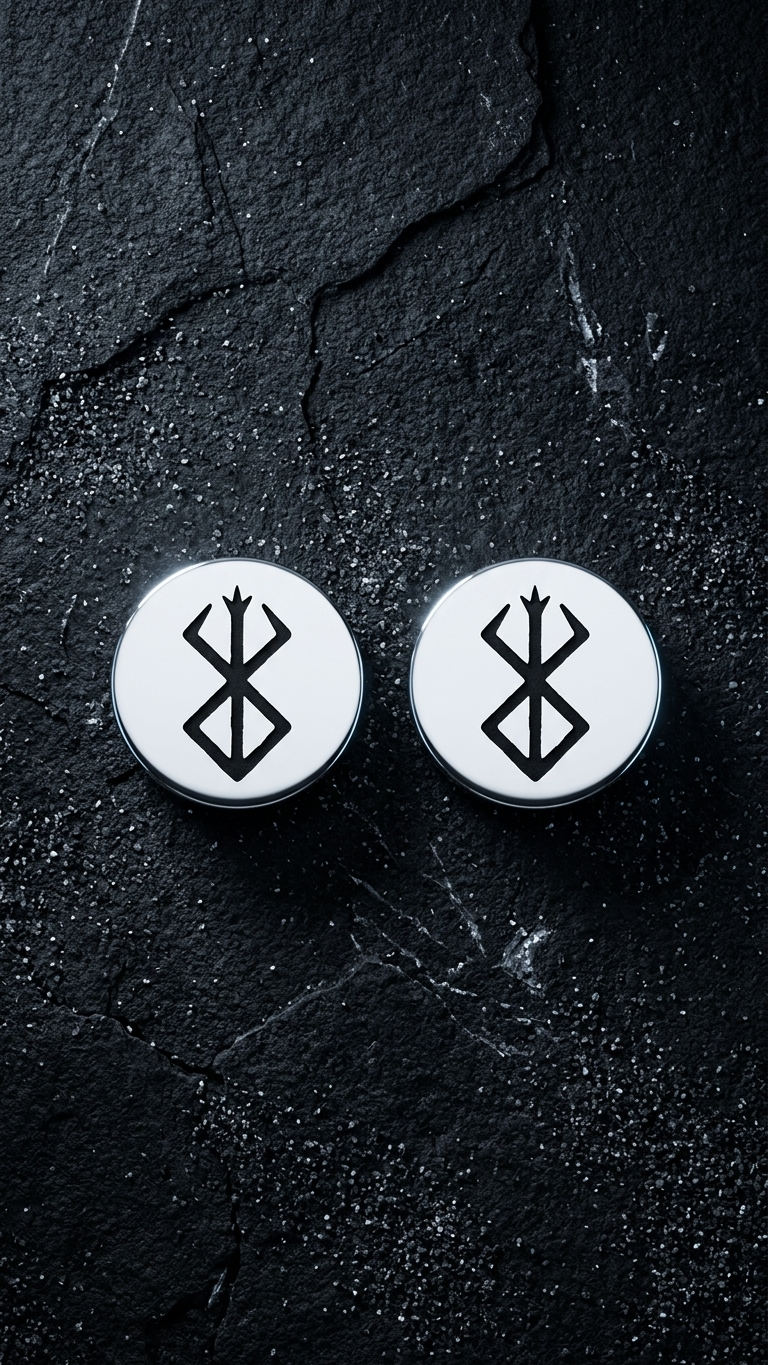 Struggler’s Mark Earrings – Black Swordsman Series