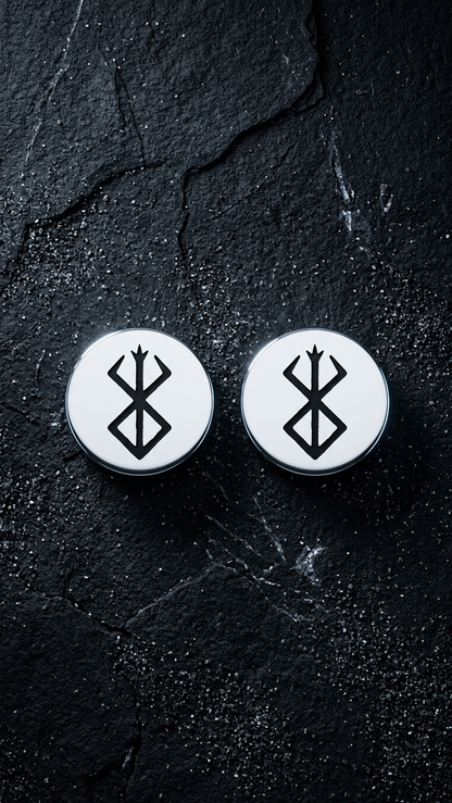 Struggler’s Mark Earrings – Black Swordsman Series