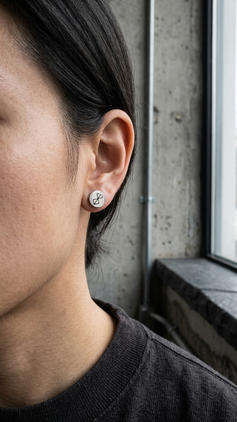 Struggler’s Mark Earrings – Black Swordsman Series