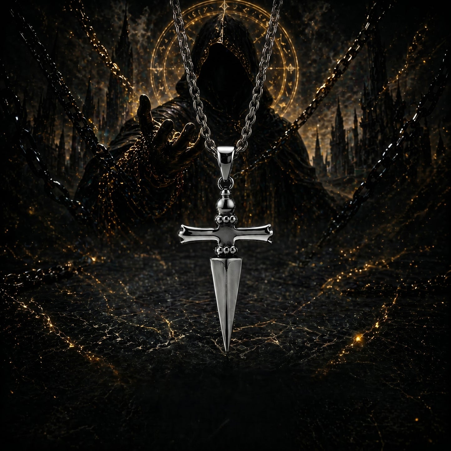 Oath Cross Necklace (Silver) – The Hunter Series